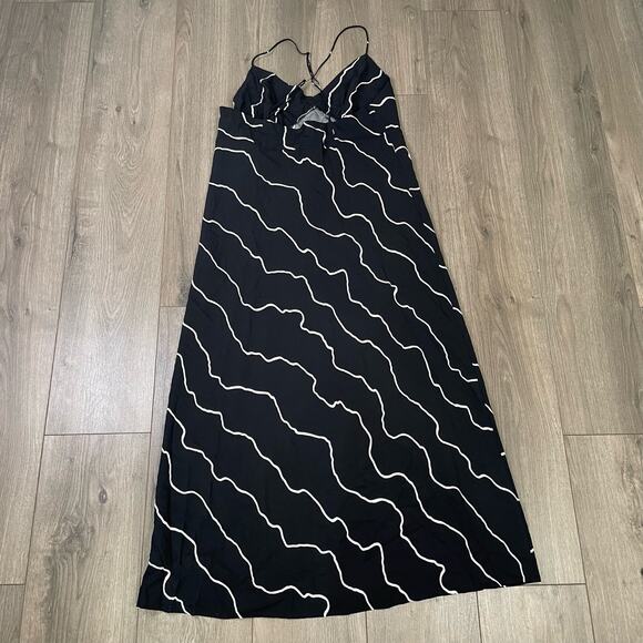 Madewell The Layton Midi Slip Squiggle Print Stretchy Dress US Women's 10 New - Picture 3 of 7
